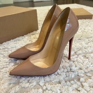 Louboutin So Kate 120mm nude beige pump